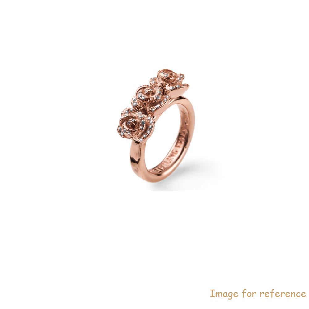 OEM Ring three rose in gold-plated Silver 925 design custom made fine jewelry factory