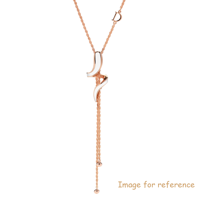 OEM White ceramic, pink gold plated necklace Design your shape jewelry