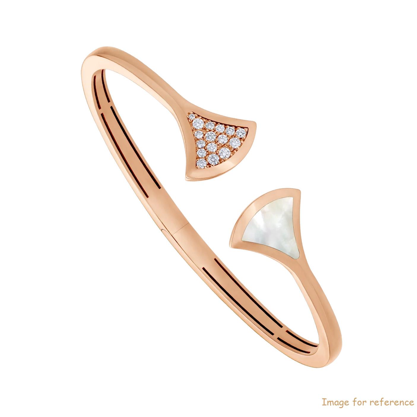 OEM design 18 kt rose gold filled bangle bracelet set with a mother of pearl element custom jewelry manufacturers china