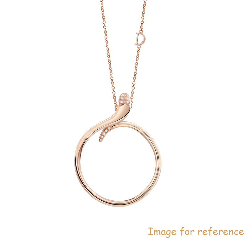 OEM design Pink gold plated necklace making custom engraving shape jewelry