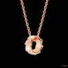 OEM design jewelry 18 kt rose gold necklace with pendant set with mother-of-pearl elements