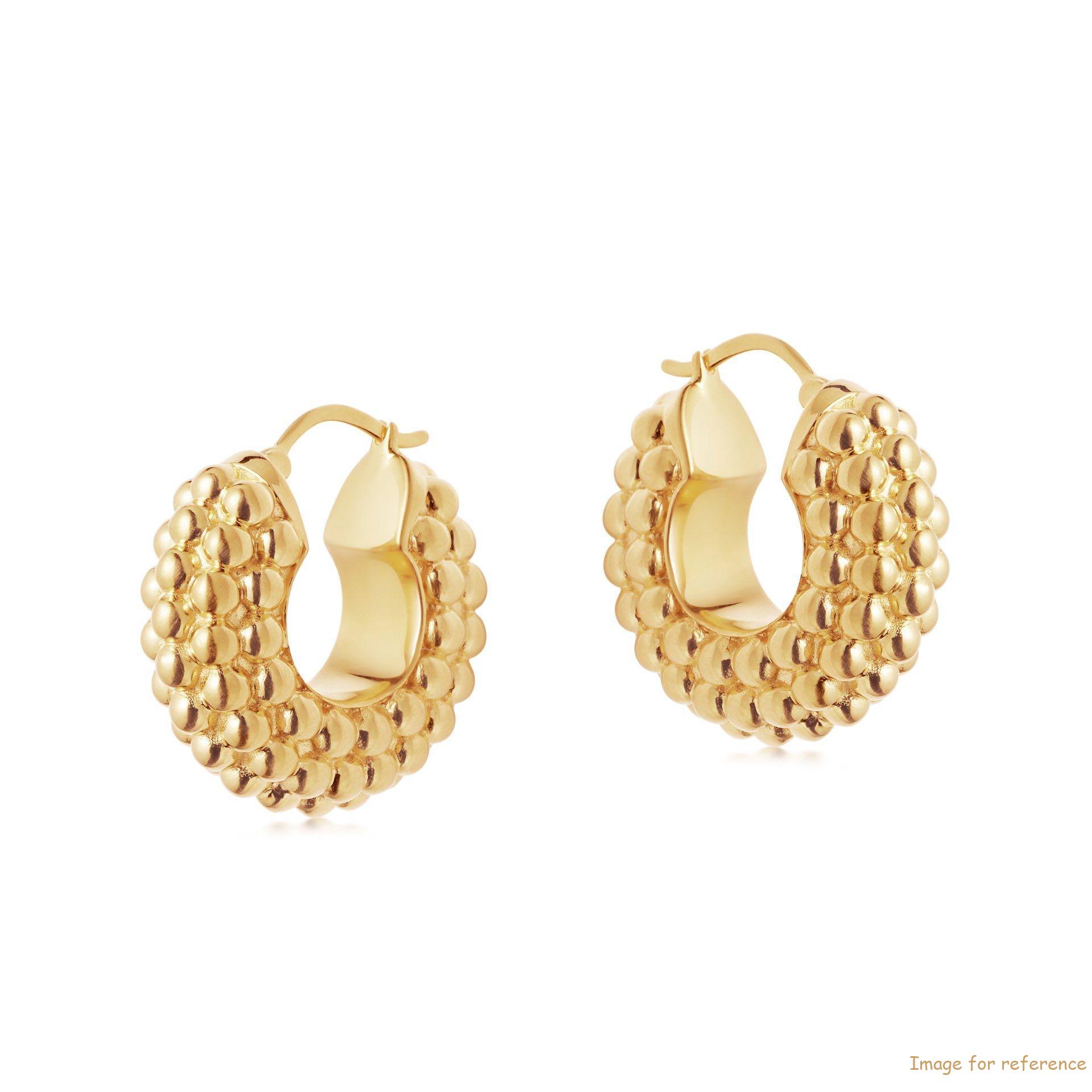 OEM earrings hoops in 18ct Gold Plated On Brass making custom shape jewelry