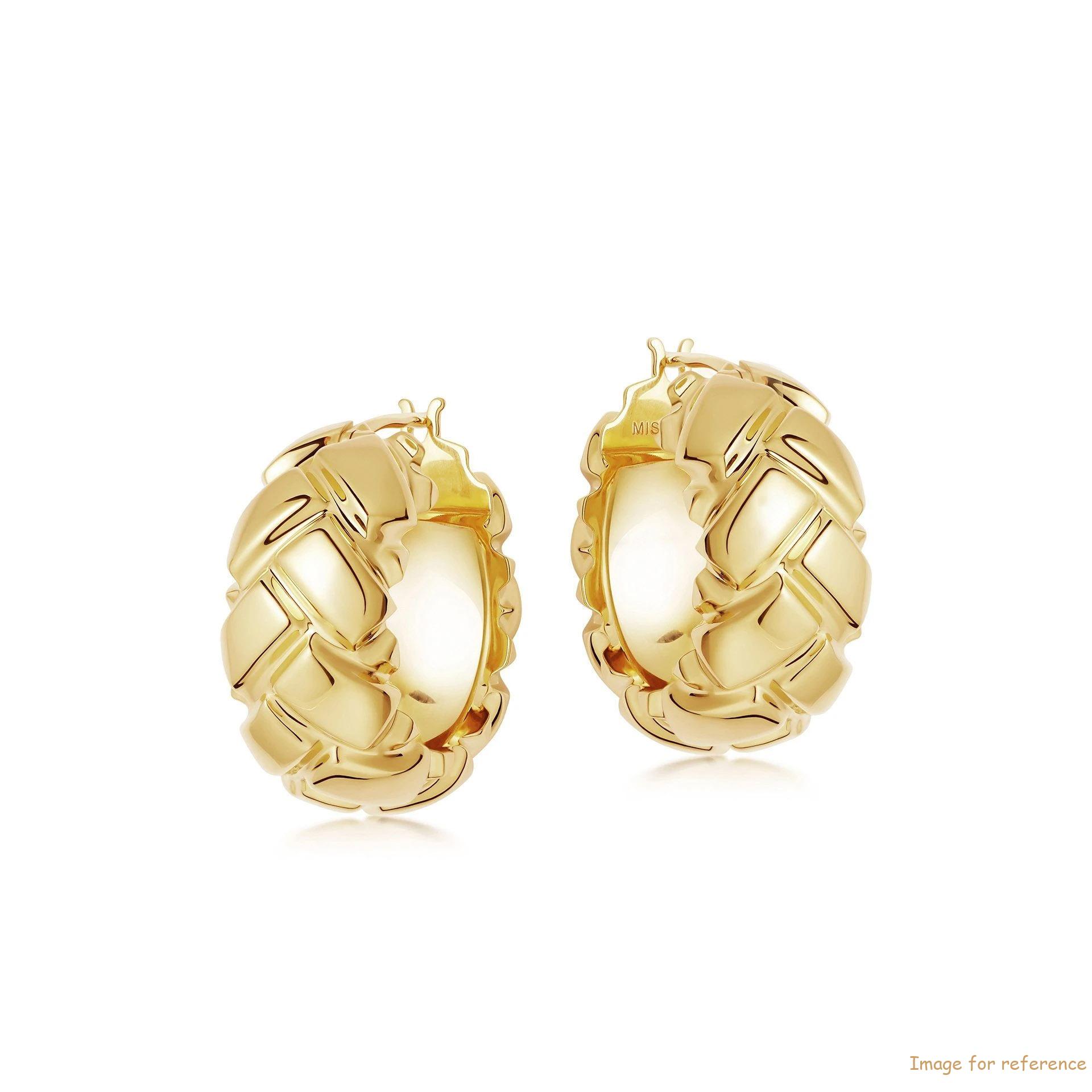 OEM hoops earrings with 18ct Gold Plated On Brass offer personalised custom design