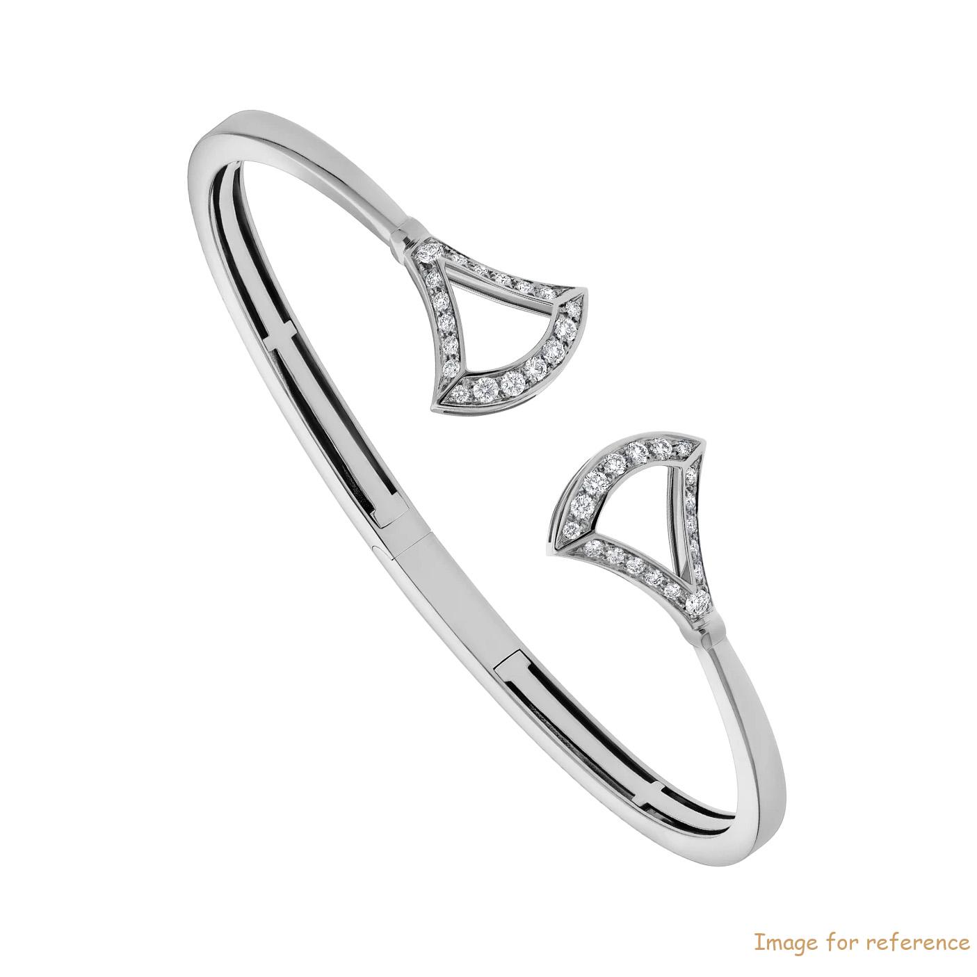 OEM made design openwork 18 kt white gold bracelet set with pavé diamonds custom jewelry manufacturers china