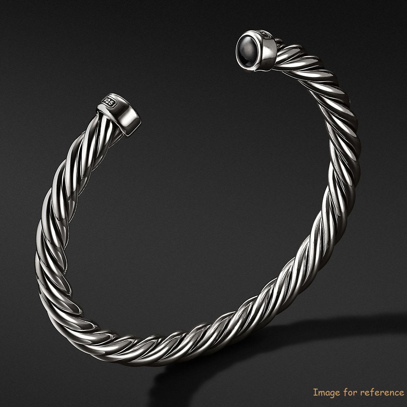 OEM mens cuff bracelet in sterling silver design your jewelry