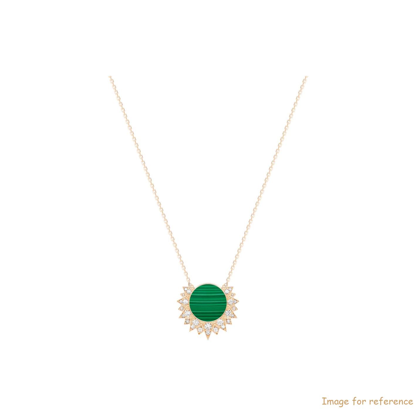OEM pendant in 18K rose gold set with a malachite custom made with your design