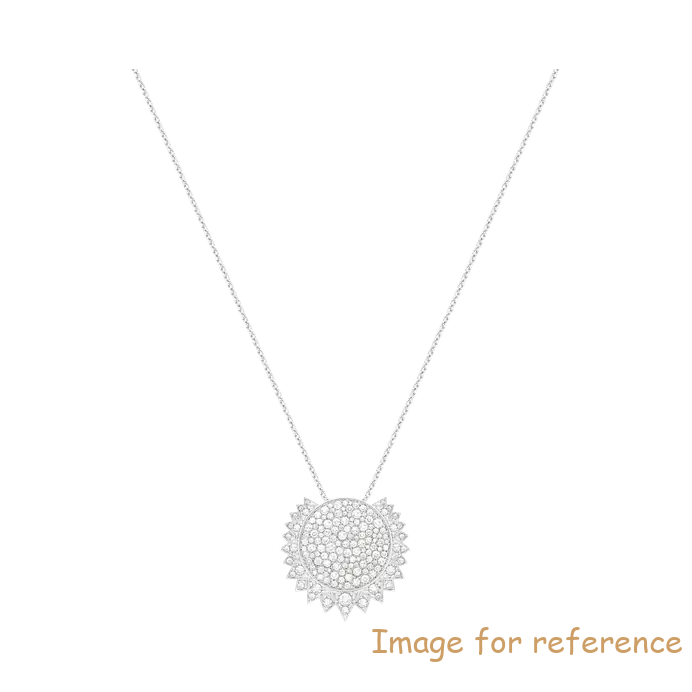 OEM pendant in 18K white gold set custom made with your design