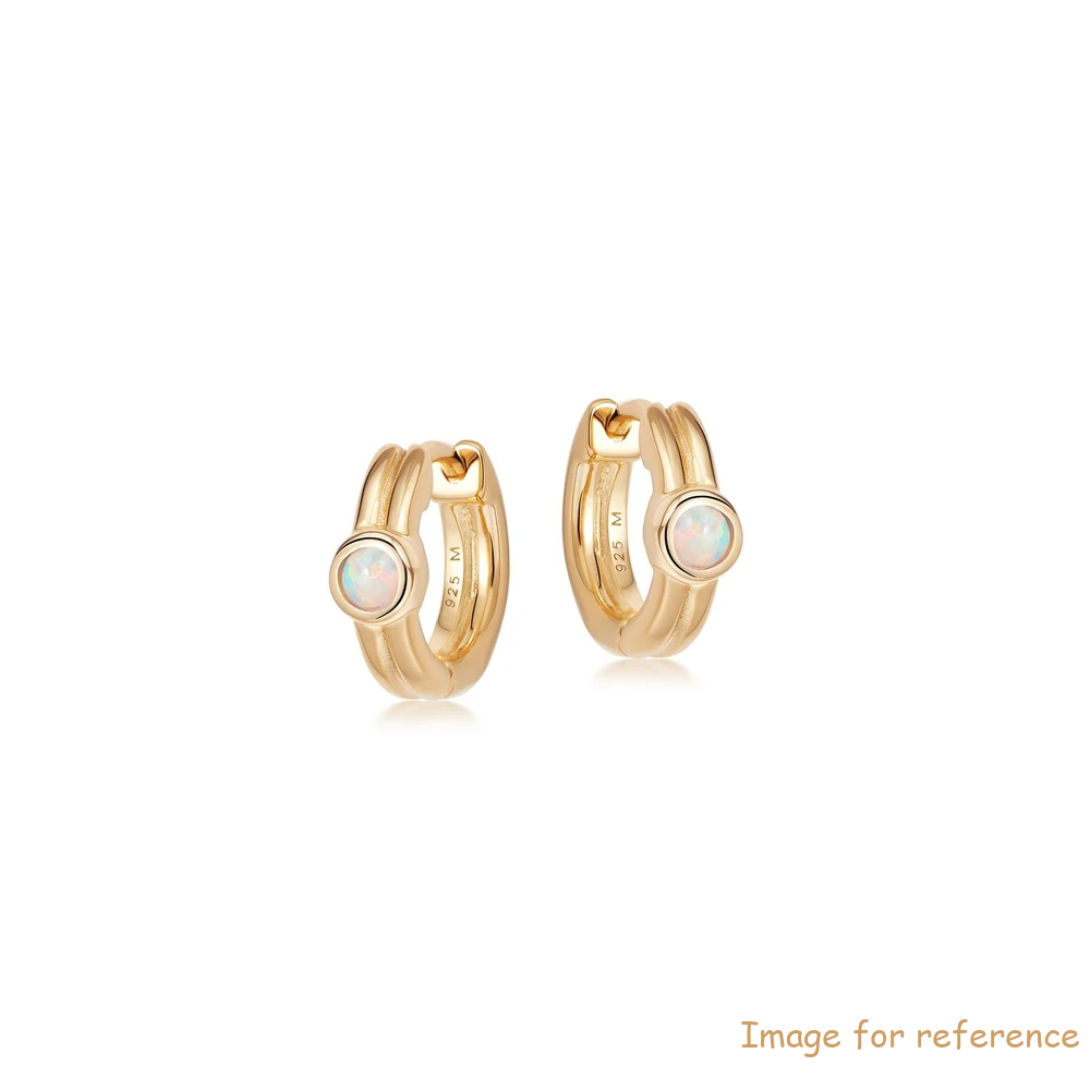 custom jewelry made Fine earrings set in 18ct gold vermeil on 925 prata
