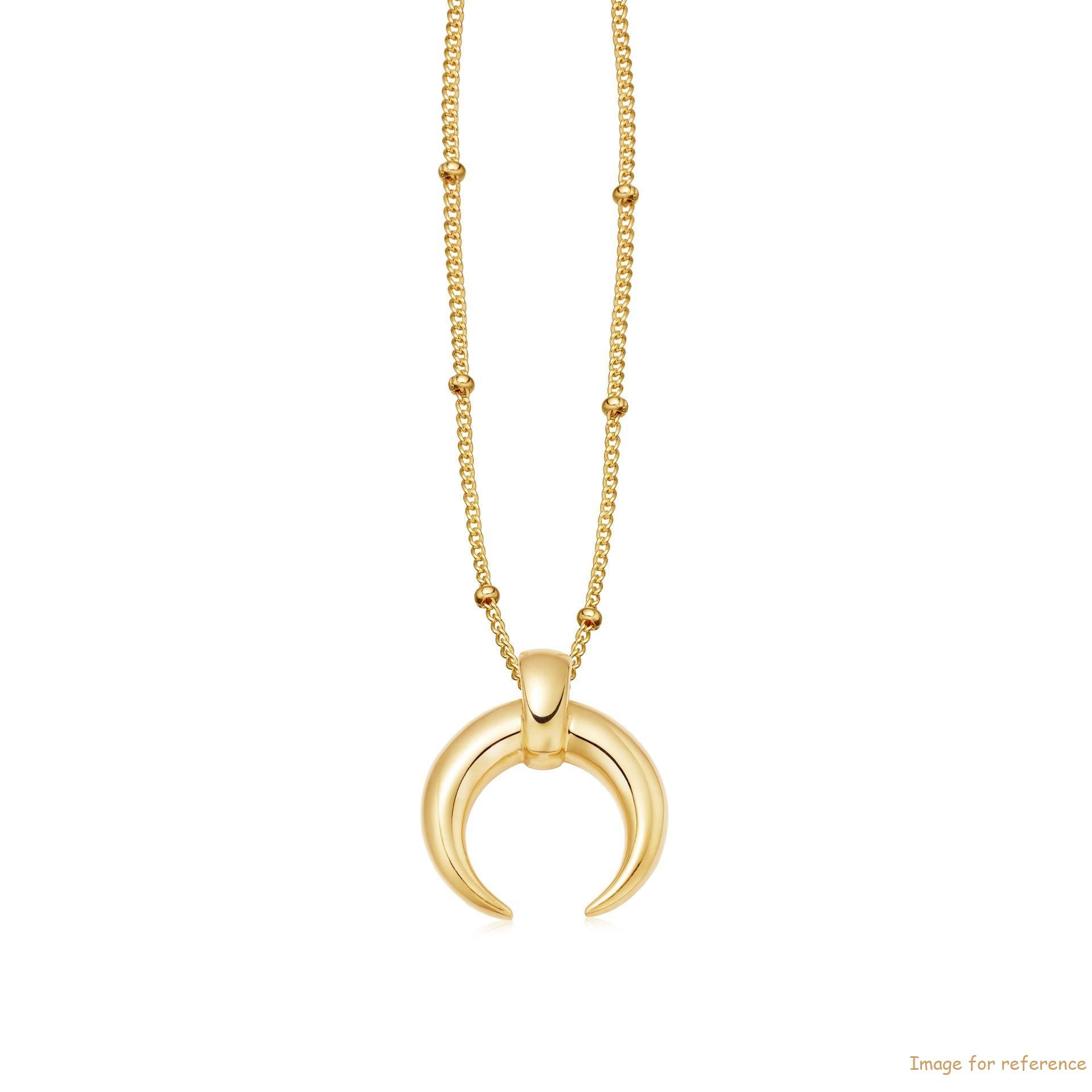 design 18ct gold-vermeil horn on chain necklace Sterling Silver jewelry