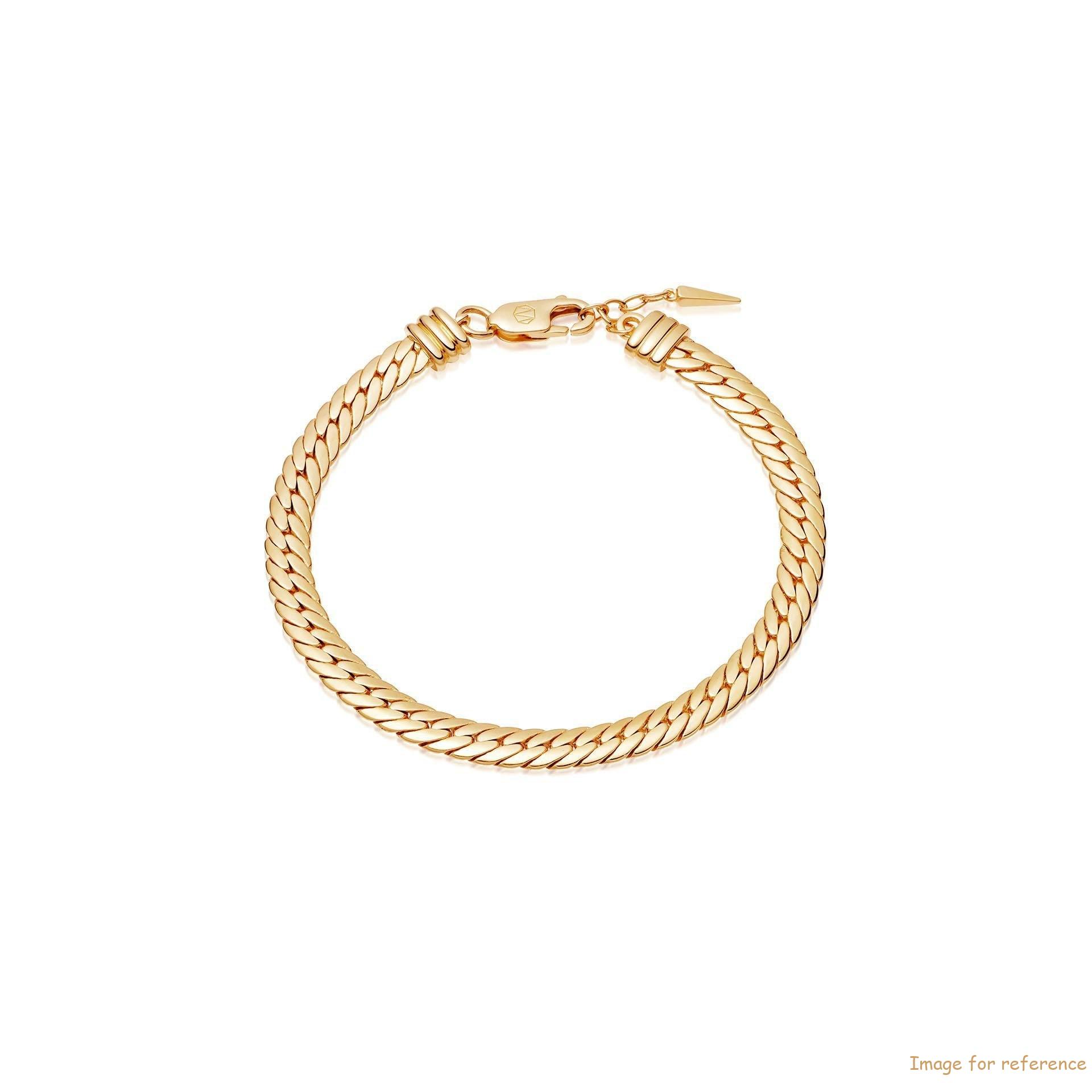 offer your ideas and designs oem snake chain bracelet in 18ct Gold Plated on Brass or silver