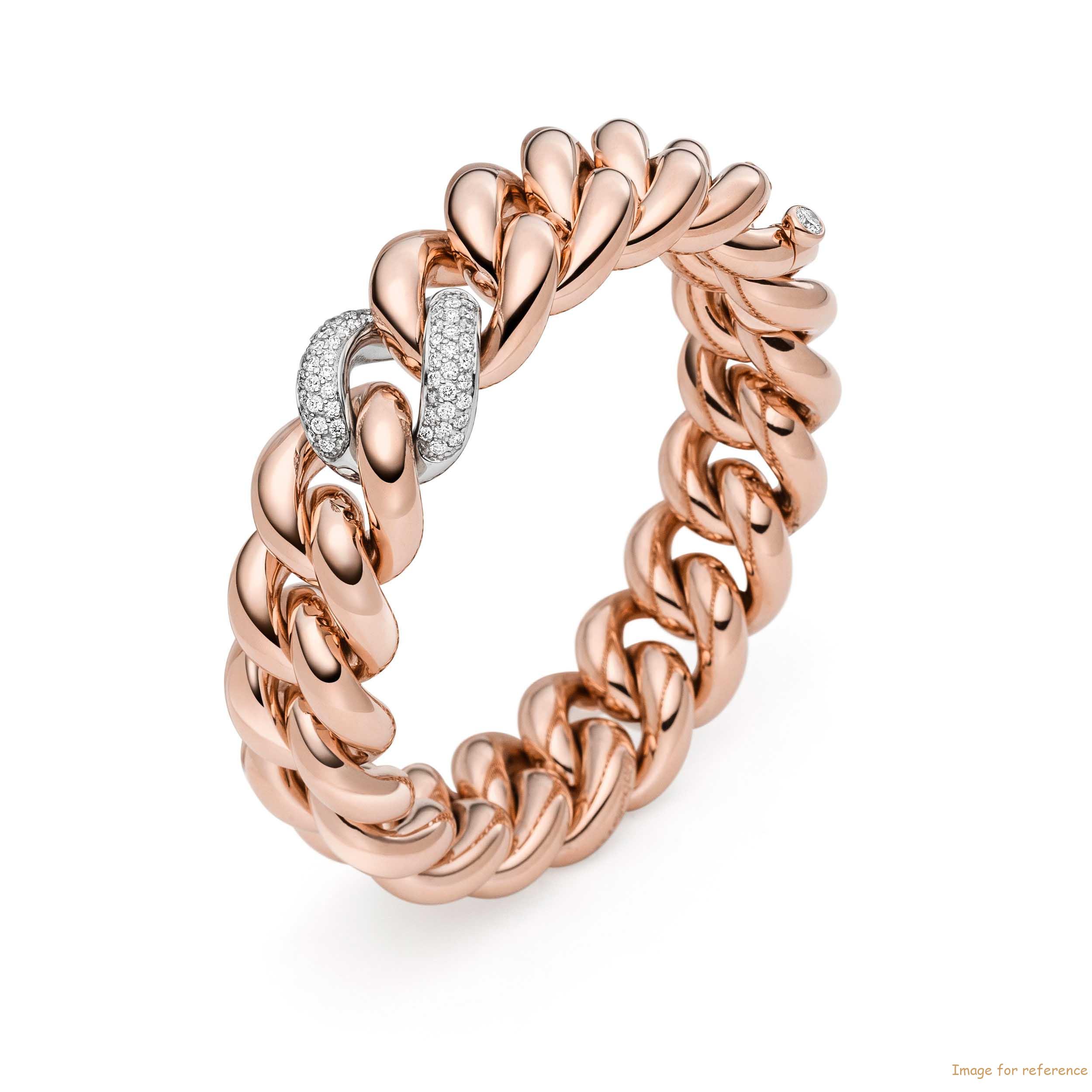 925 silver custom jewelry 18K rose gold plated bracelet manufacturer