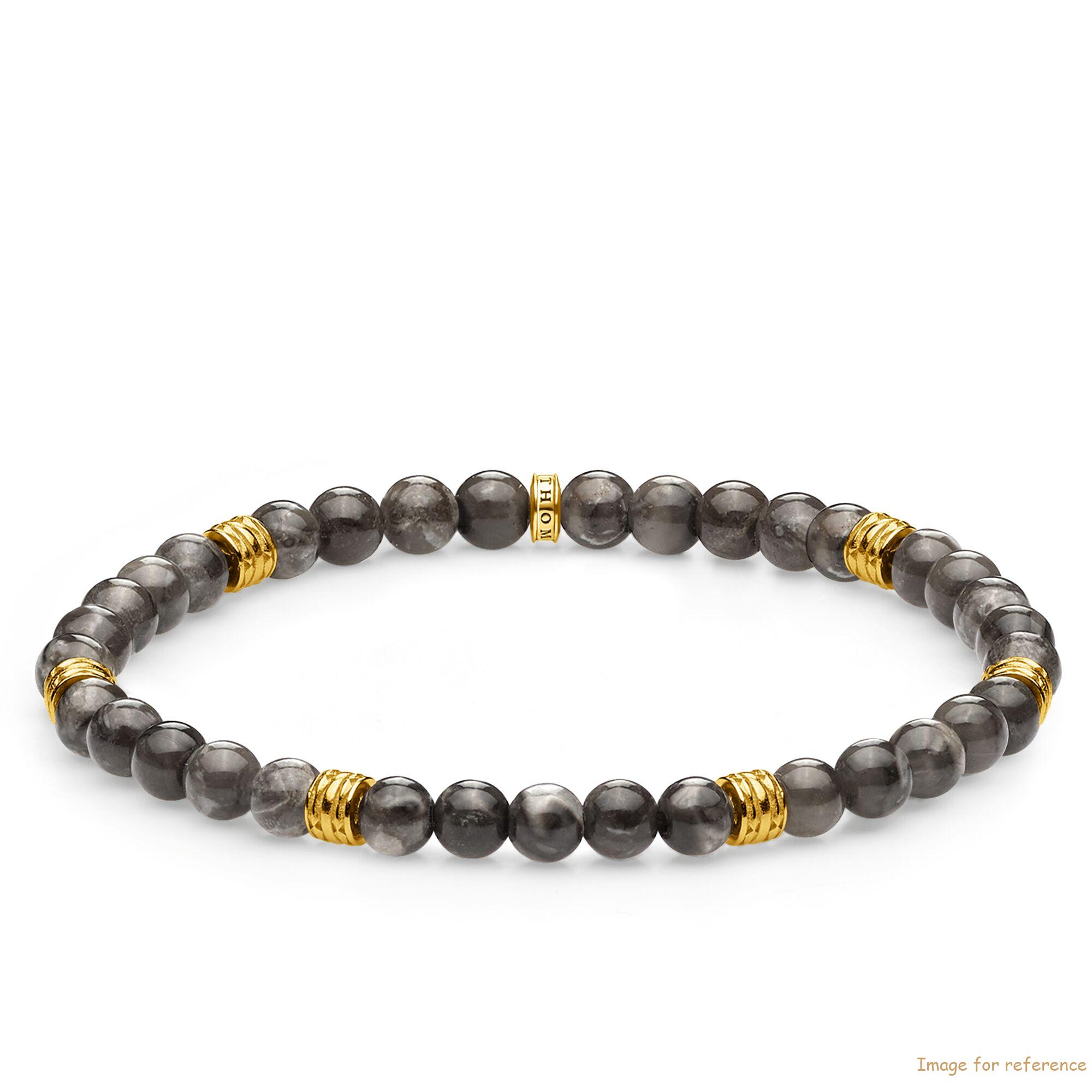 Custom Bead bracelet with marble with high quality gold plating ODM jewelry
