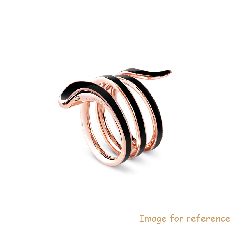 Custom Black ceramic, pink gold plated ring 925 Producent af sølvsmykker