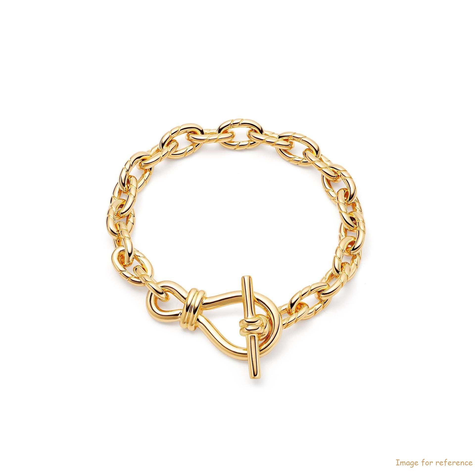 Custom OEM chain bracelet in 18ct Gold Plated on Brass or 925 Sterlingsilber