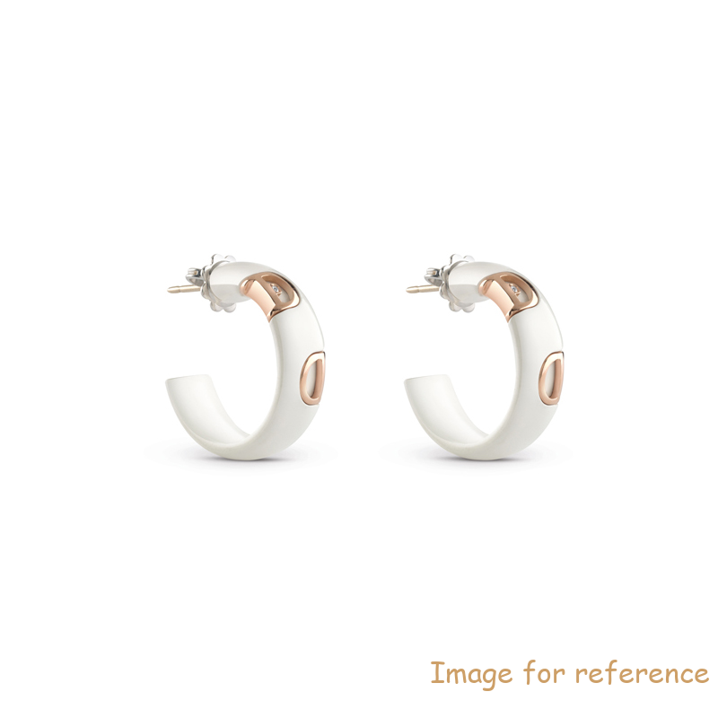 Custom White ceramic, pink gold earrings custom jewelry wholesale