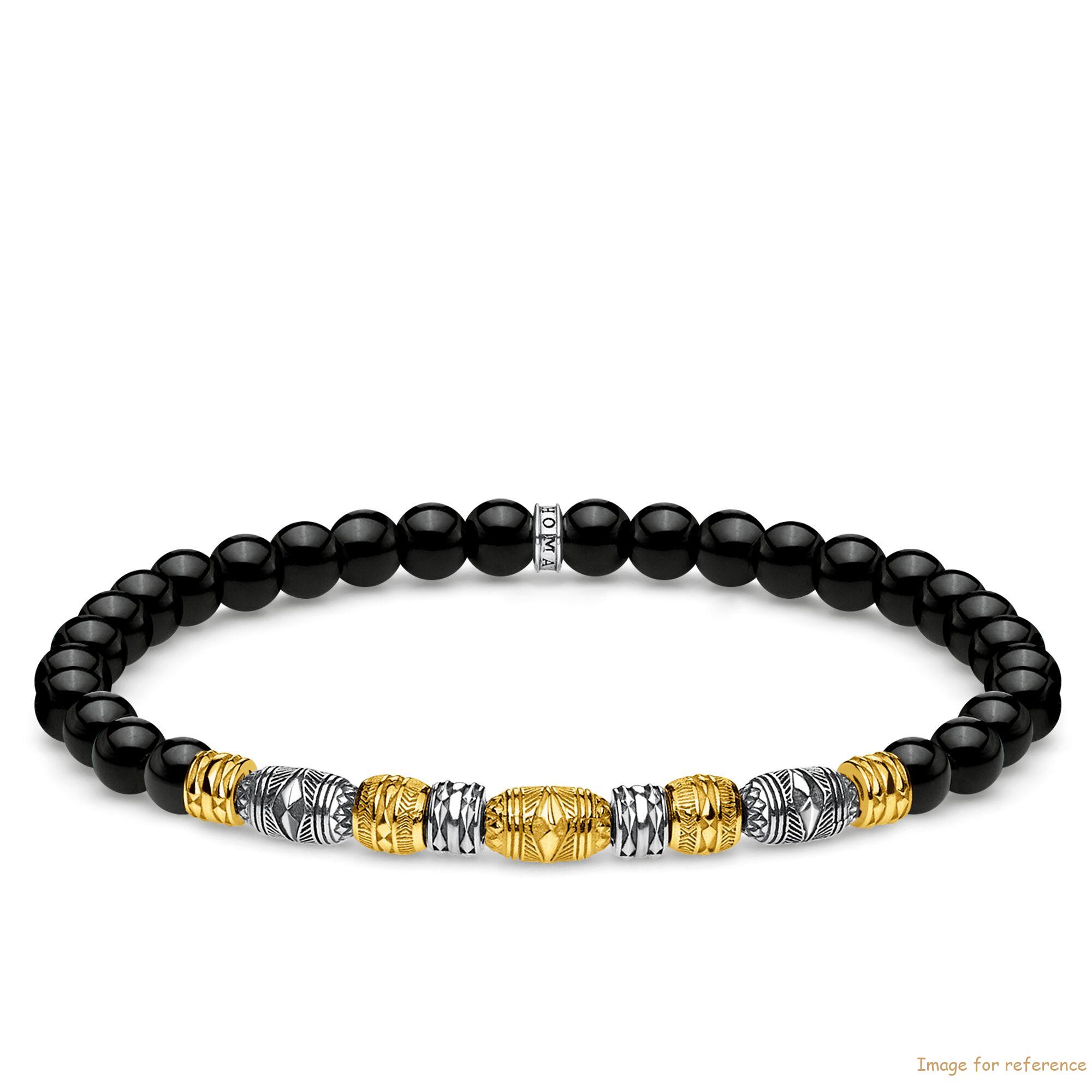 Custom bracelet 18k yellow gold plating, 925 argento sterling, blackened manufacturer