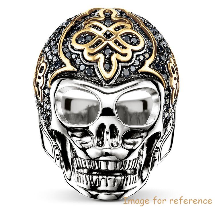 Custom made Skull ring crafted from blackened 925 Sterling silver OEM jewelry