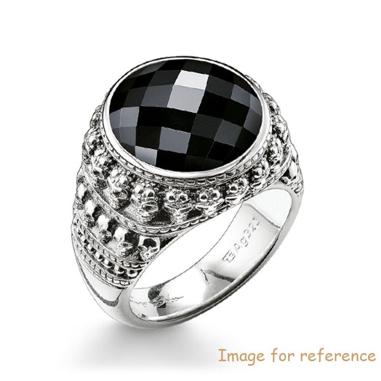 Custom mens ring jewelry made of 925 sterling silver with onyx
