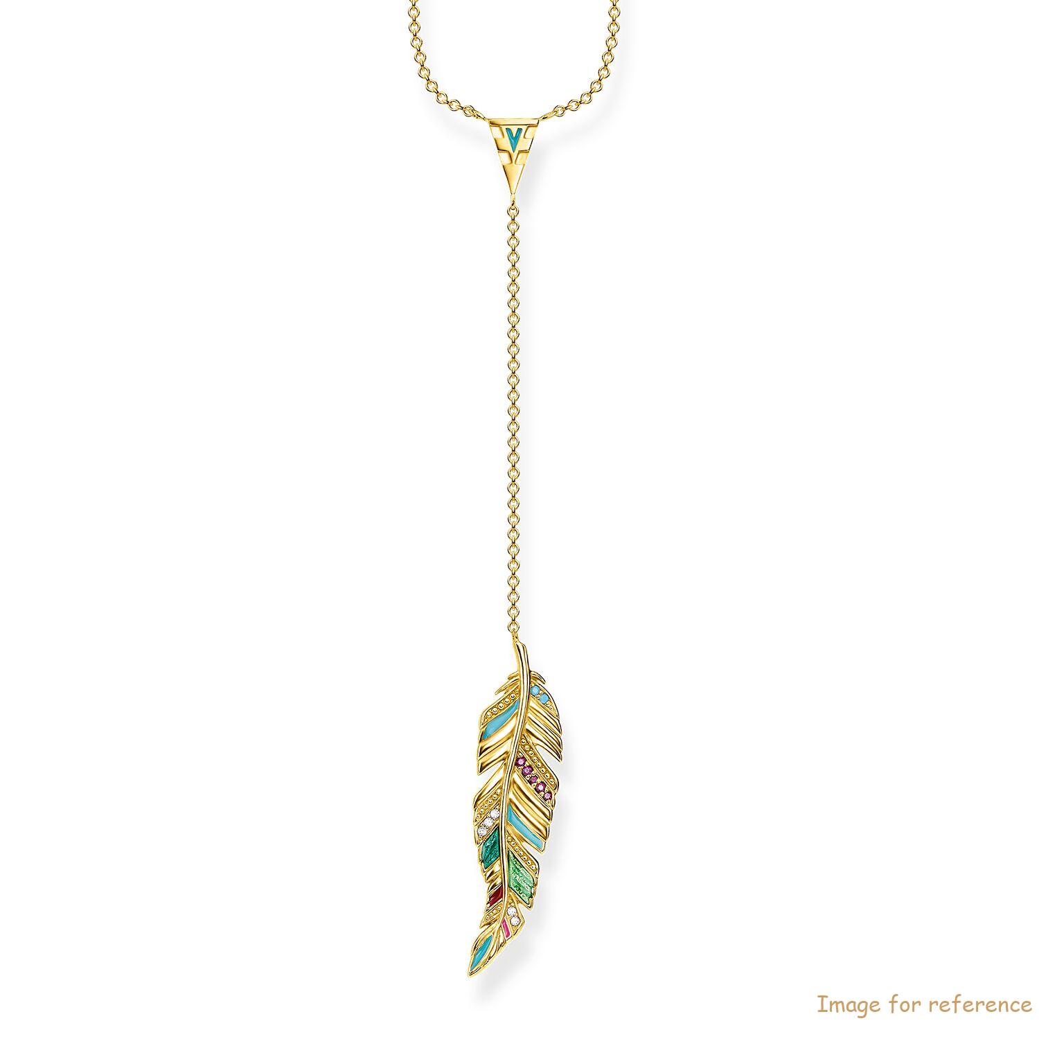 Custom necklace made from 18k yellow gold plating, 925 스털링 실버, 차가운 에나멜