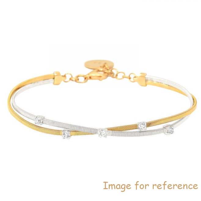 Customized Bracelet Features an 18 kt Rose and White Gold oem jewelry manufacturers