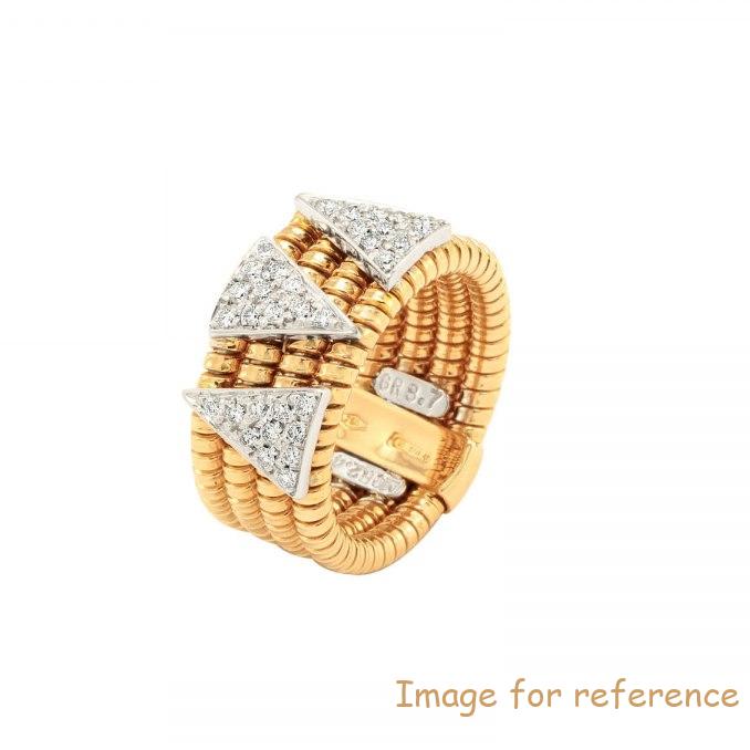 The Ring is Made From 18 Kt Gold Rose and White makes custom jewelry