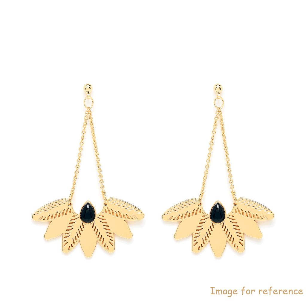 personalized sterling silver earrings is made of 925 sterling silver and plated gold