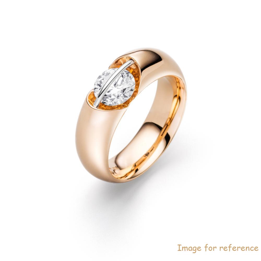 CZ Ring in 925 Sterling Silver rose gold plated jewelry factory