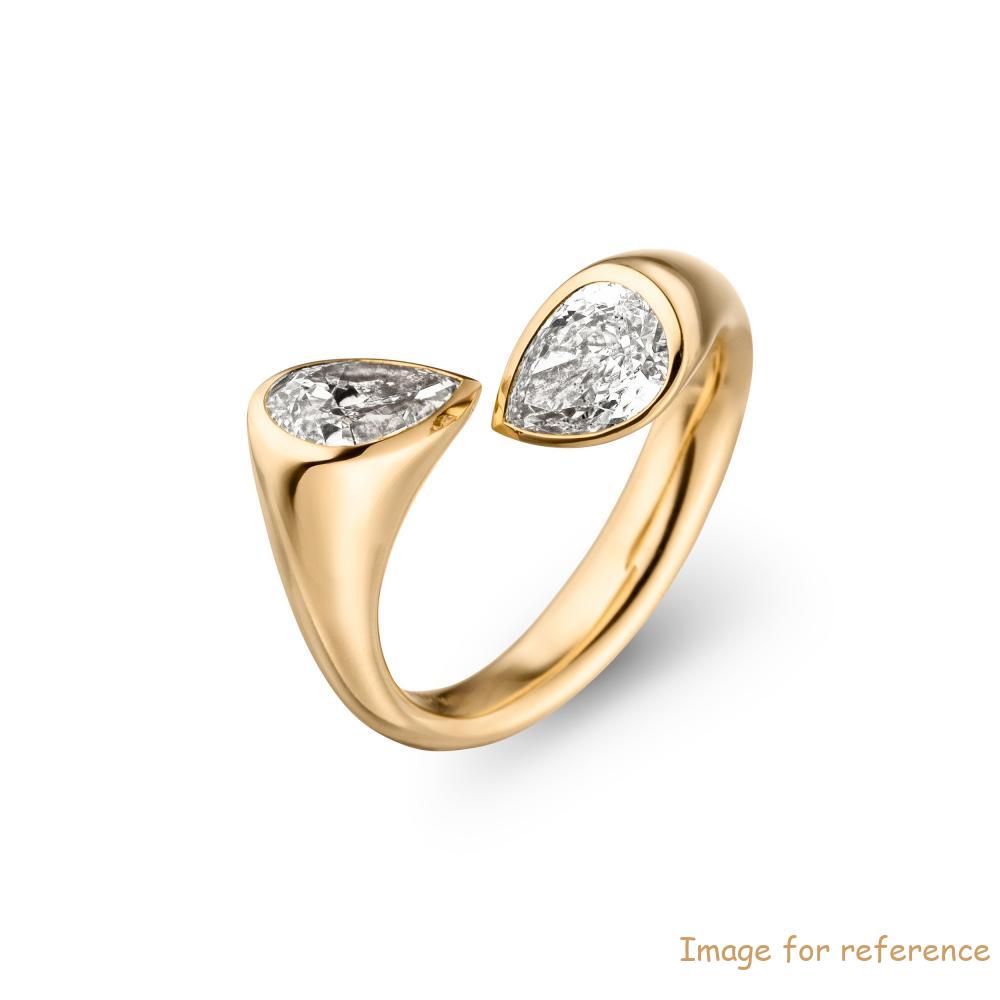 Custom White Cubic Zirconia 18k Yellow Gold Over Sterling Silver rings