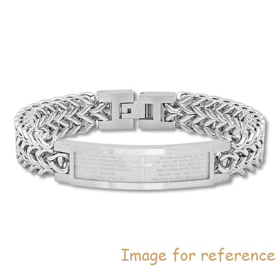 Custom made Men's Cross Link Bracelet Stainless Steel