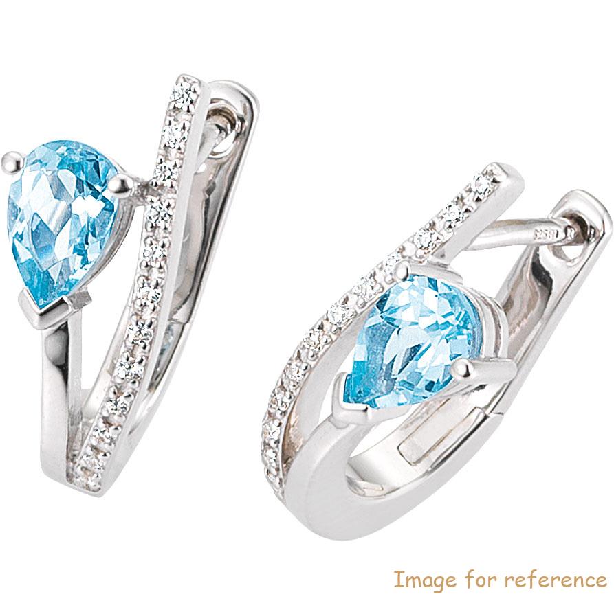 Custom wholesale Sterling Silver Rhodium-Plated CZ earrings jewelry manufacturer