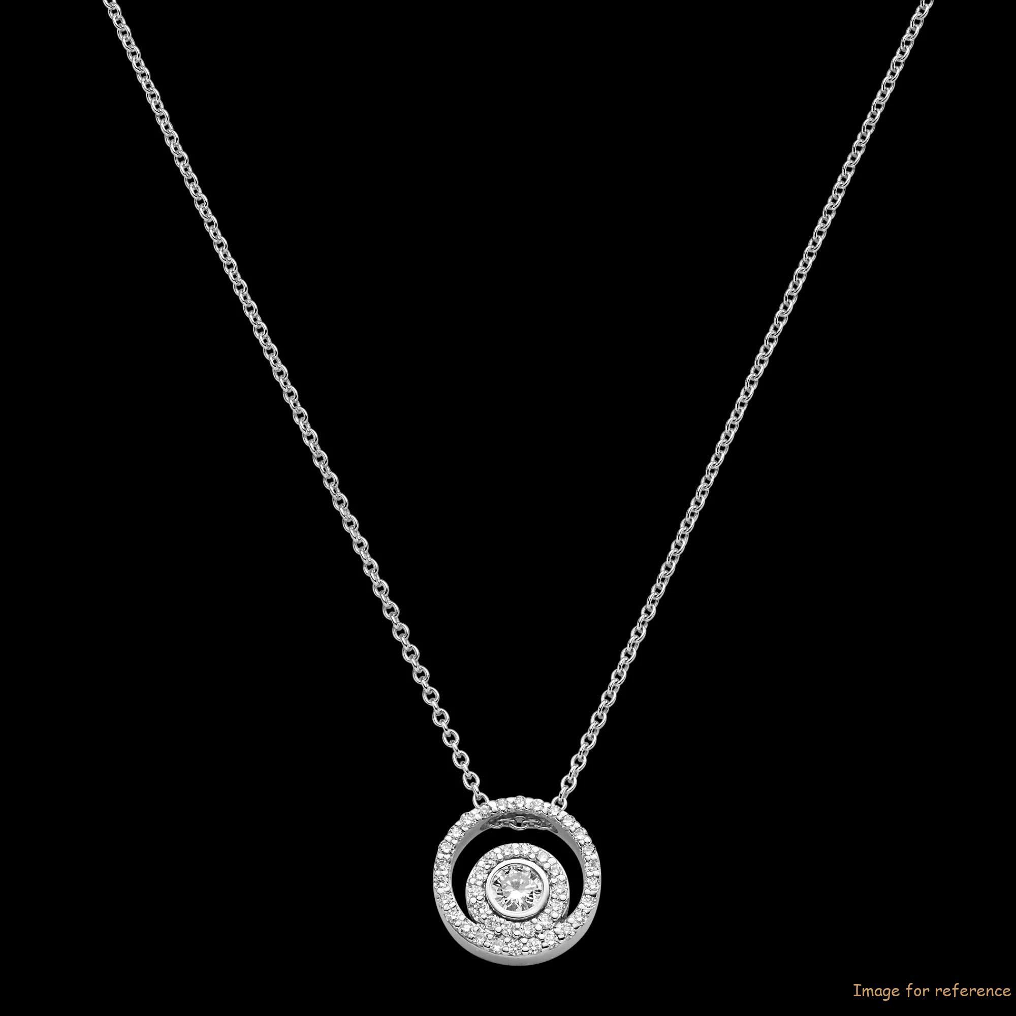 Custom wholesale Sterling Silver Rhodium-plated CZ pendant necklace oem odm jewelry manufacturer