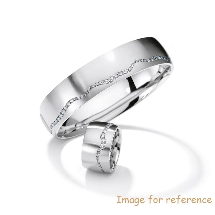 Customized ring with 18k white Gold Plated Sterling Silver