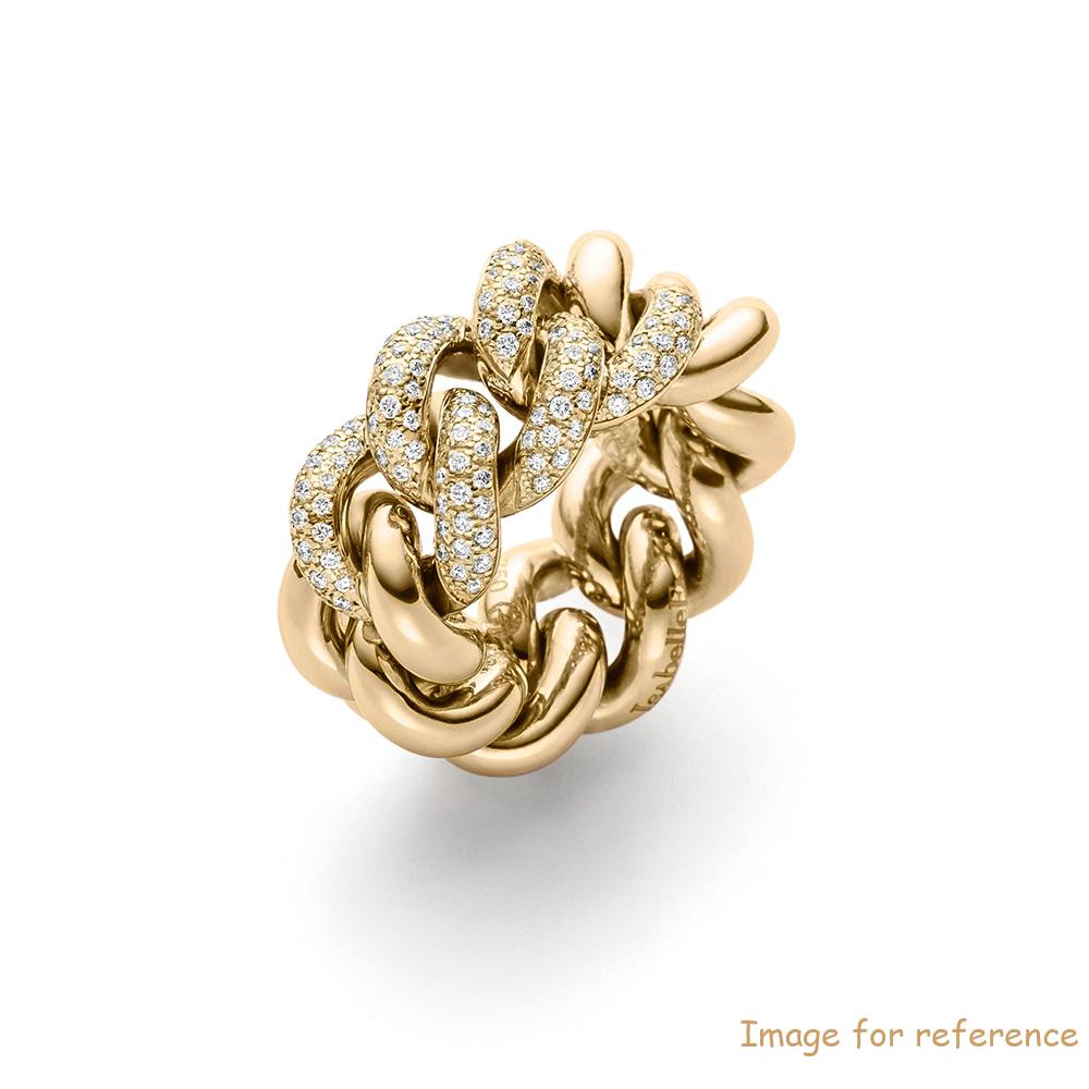 Design Custom CZ ring in yellow gold plated Jewelry wholesalser