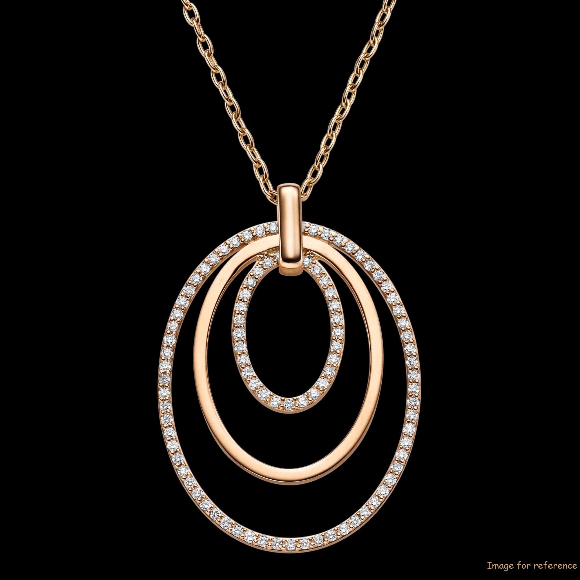 OEM custom make 18K rose gold vermeil pave CZ pendant wholesale