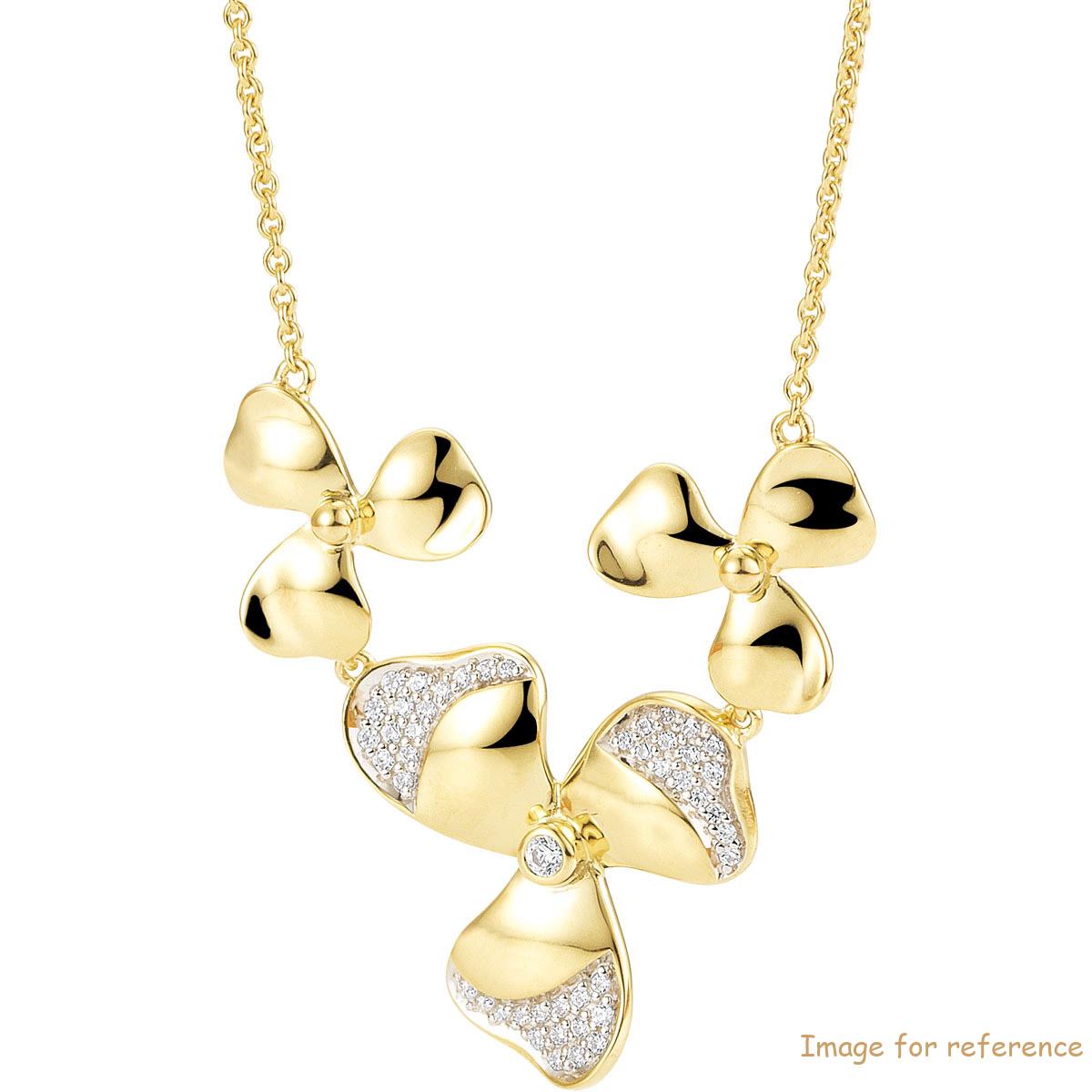 Women's Sterling Silver 925 necklace Cubic Zirconia jewelry OEM manufacturer wholesale