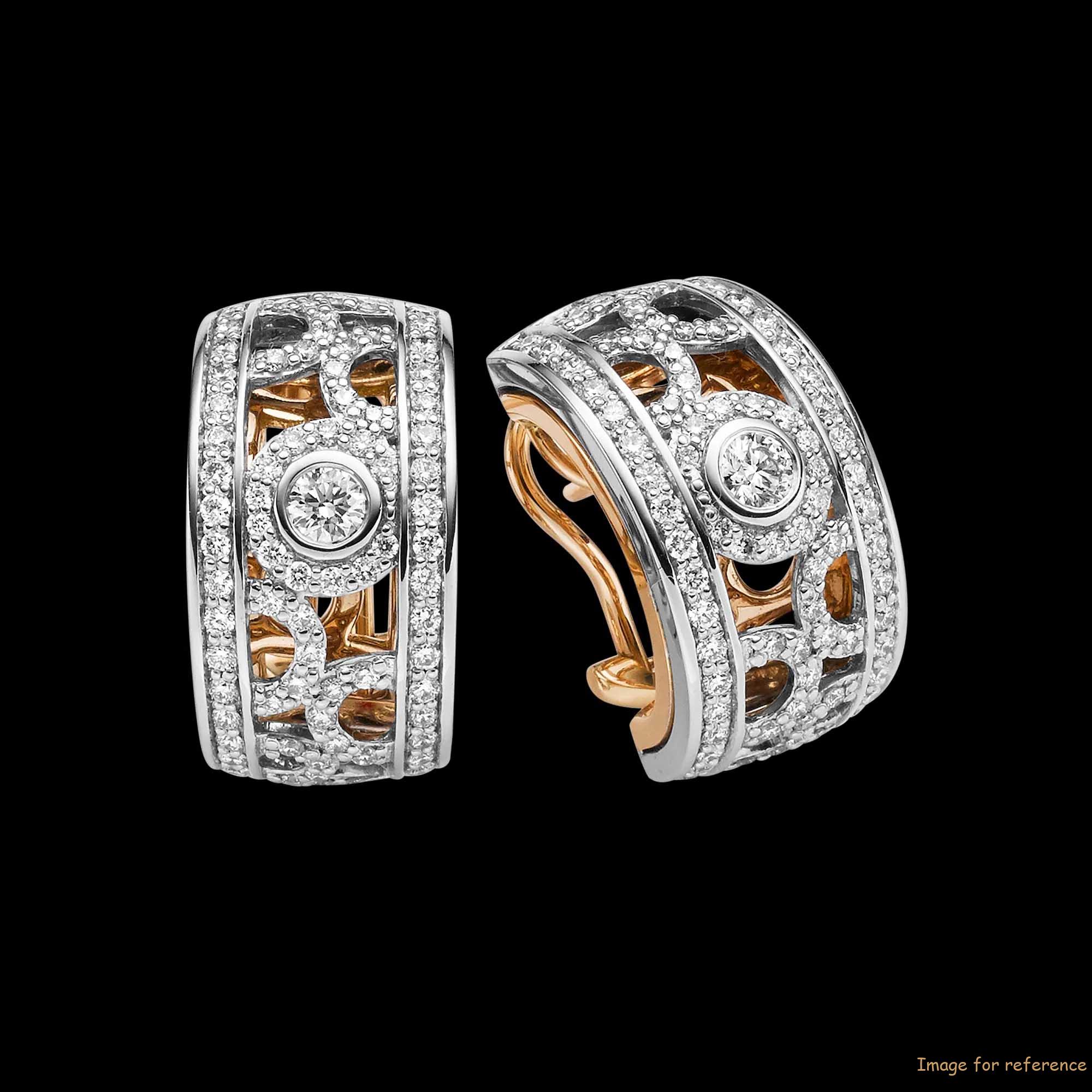 customized rhodium plated earrings CZ sterling silver manufacturer