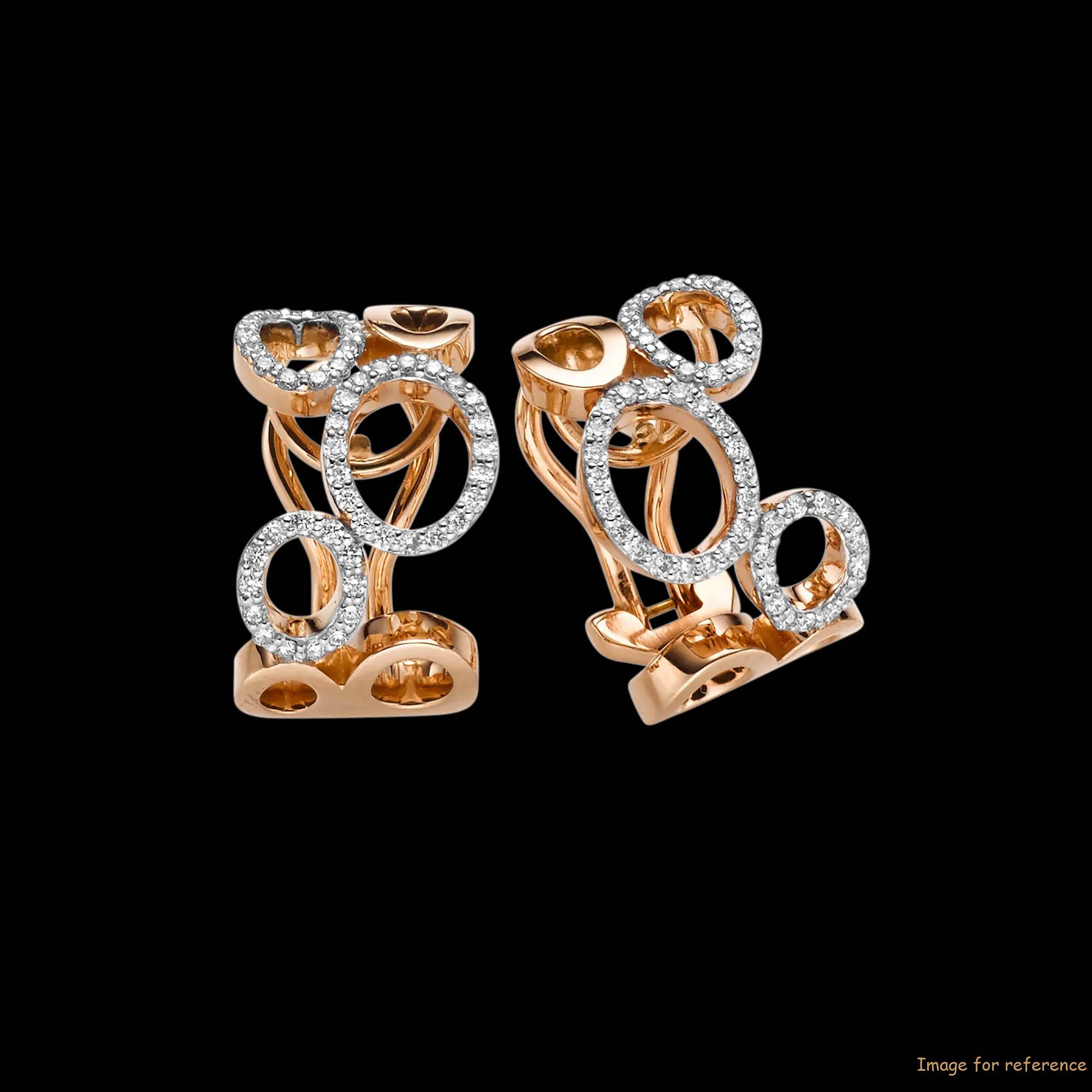 customized zircon jewellery sterling silver earrings manufacturer