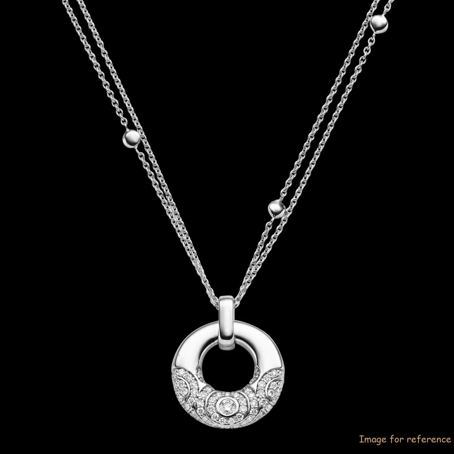 silver cz pendant necklace are designed using 925 sterling silver jewelry OEM factory