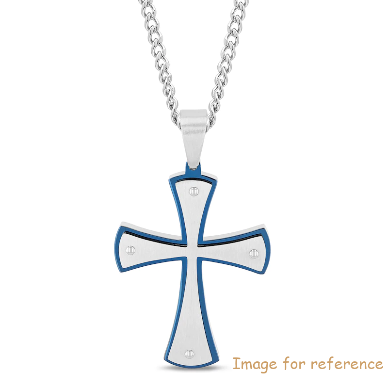Custom Men's Cross Necklace wholesale 925 Sterling Silver Jewelry Manufacturer