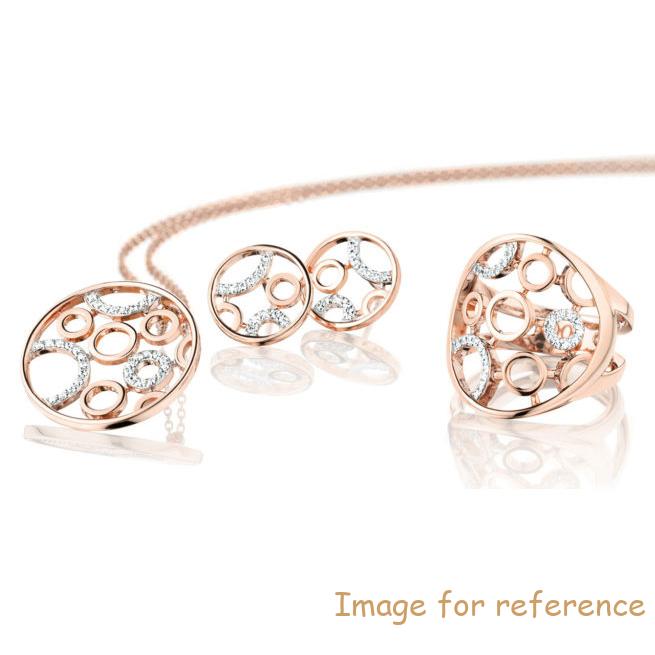 Custom Rose Gold Plated CZ ring necklace earrings design & create your own jewelry
