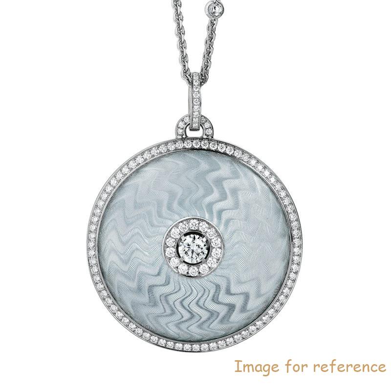 Custom design pendant in rhodium plated 925 bijoux en argent sterling