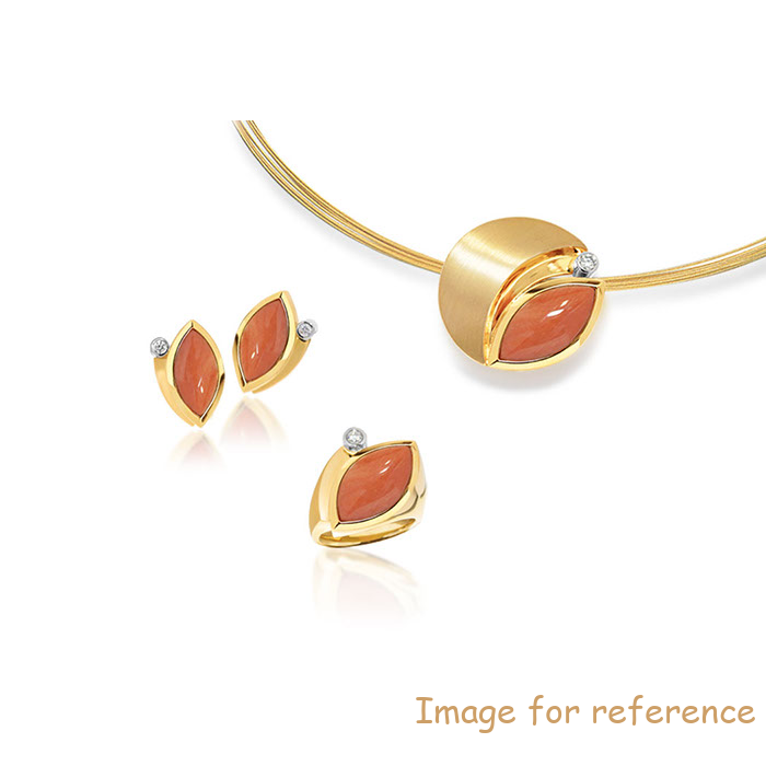 Custom made earring necklace in 18k yellow gold plated silver jewelry supplier and wholesaler