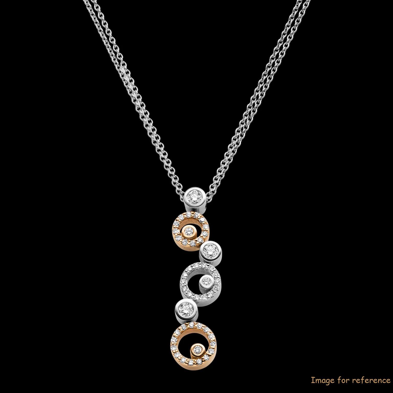 Custom made sterling silver CZ pendant by custom jewelry designer