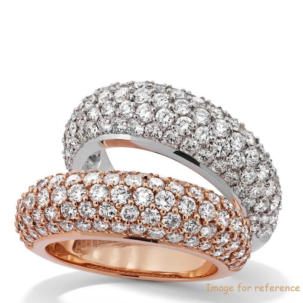 Custom rose gold plated cubic zirconia ring jewelry made with sterling silver