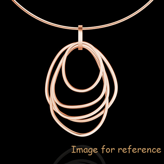 Cutom necklace pendant in 925 sterling silver base and plated in 18k gold vermeil