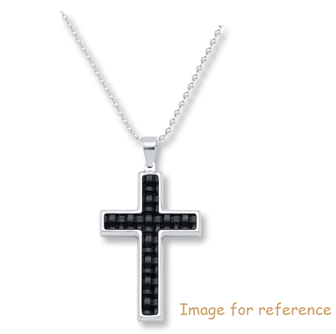 Men's Cross Necklace Leather Accent Stainless Steel custom wholesale jewelry suppliers Men's Cross Necklace Leather Accent Stainless Steel custom wholesale jewelry suppliers