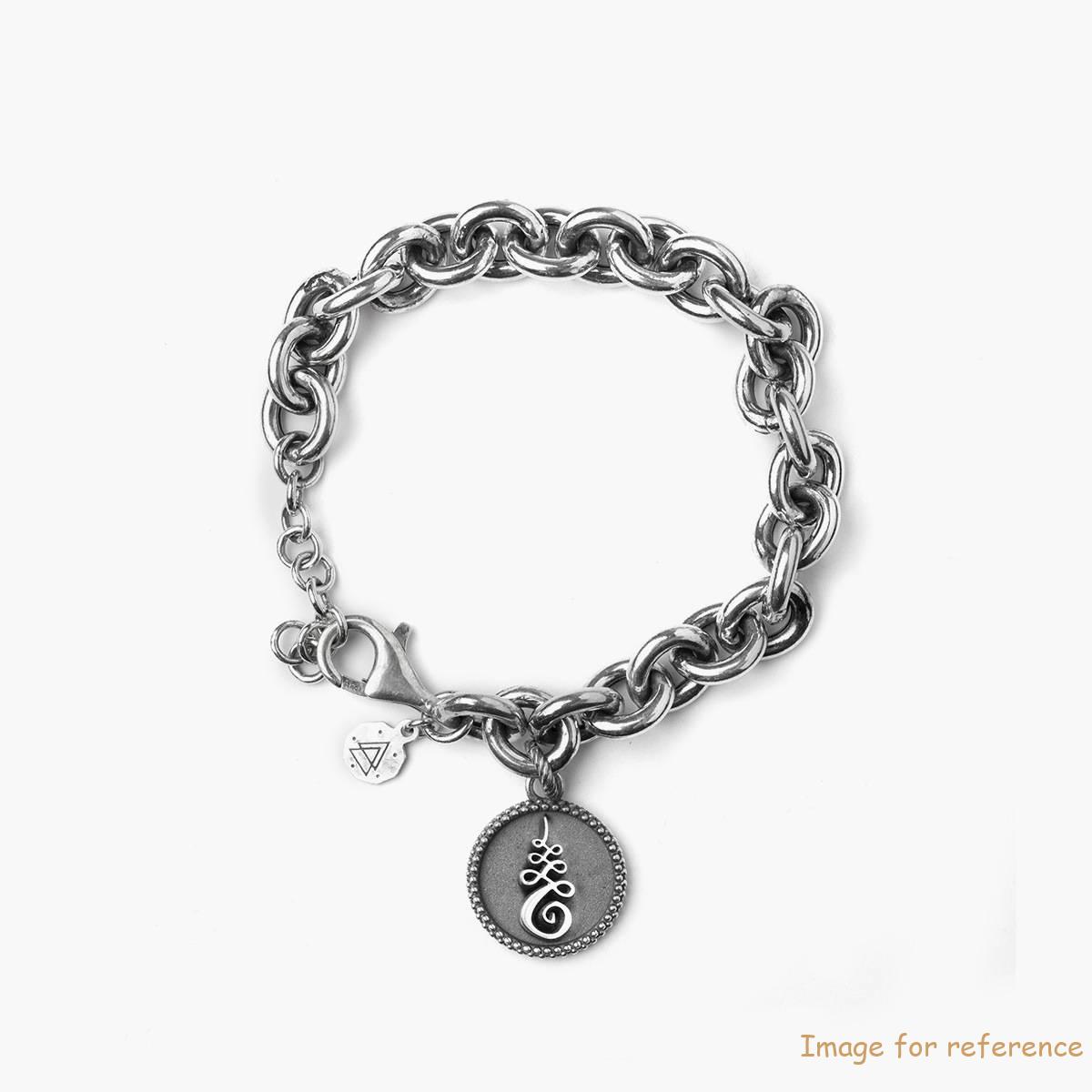 custom mens 925 sterling silver bracelet add own logo on the jewelry