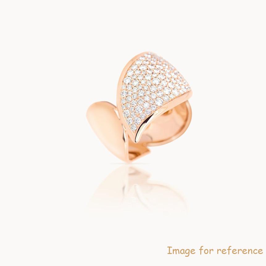 18k rose gold CZ ring
