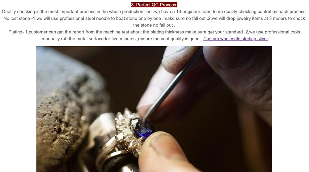 925 sterling silver jewelry OEM manufacturer