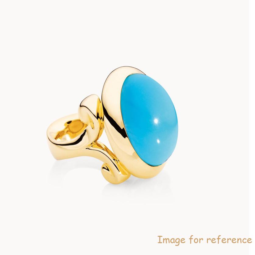 Custom design 18k gold plated silver ring